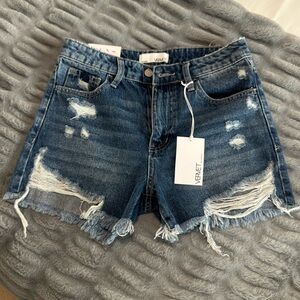 NWT Vici Distressed Denim Shorts